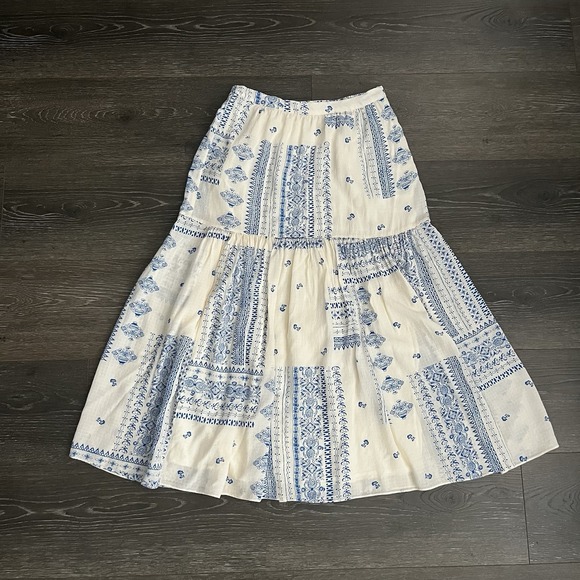 ba&sh Dresses & Skirts - Ba & sh Londer Tiered Midi Skirt Small Boho Resort Cottagecore Luxury Vacation